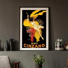 1pc Vintage Cinzano Asti Poster By Cappiello, Posters Canvas Painting Wall Arts Room Home Decoration Unframed - Multicolor - View 2