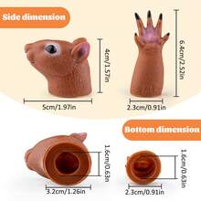 Animal Finger Puppet Funny Toys, Puppet Show Theater Props, Sridiculous Weird Gag Gift Soft Odourless - Multicolor - View 4