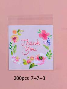 100 个烘焙包装小饼干袋，5 种颜色自粘半透明花袋，适用于糖果包装和珠宝包装学校用品食品袋食品盒适用于糖果巧克力饼干等。 - 彩色 - 查看 8