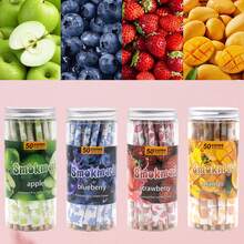 50pcs Assorted Smoking Papers, 4 Flavors To Choose From, Includes 1 Small Funnel + 1 Triple Storage Tube, Diverse Flavors, Fragrant Aroma, Portable And Easy To Use, Great For Travel, Birthday, Valentine's Day - Multicolor - View 10