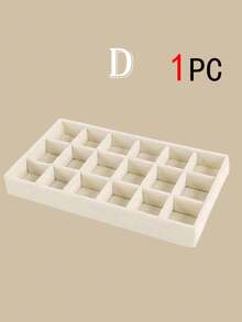 1/9pcs Velvet Jewelry Tray, Jewelry Display Box, Stackable Jewelry Organizer Tray, Removable Compartments For Earrings, Rings, Necklaces, Bracelets, Lipsticks, Watches, Brooches, Hair Clips, Suitable For Home Decor, Vanity, Bedroom Drawer - Multicolor - View 10