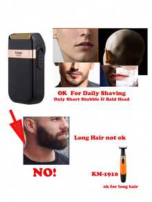 Kemei Professional Hairdresser Haircut Clipper & Trimmer Set KM-2296, USB Rechargeable Clipper With Charging Base, KM-2299 T-Shaped Blade Trimmer , Beard & Razor Home Beauty Kit , KM-2024 Shaver - Black - View 10