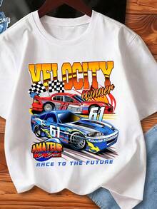3pcs Young Boy Cartoon Print Short Sleeve Set - Multicolor - View 6