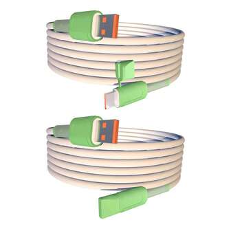 2条装USB Type-C快充线，带接头保护套，支持快充、PD快充，防断裂，坚固耐用，可作电源线或快充线使用。