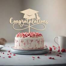 Congratulations 2025 Graduation Cake Topper,Congrats Grad Cake Decor - 2025 High Schoolsss/College/Senior Graduation Party Decorations Supplies (Woody){Inchcolor_nameinch:InchWoodyinch} - 伍迪 - 查看 7