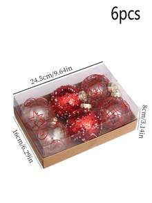Cirelle 6pcs/9pcs Clear Plastic Christmas Ball Ornaments, Champagne Balls For Tree Decoration - Shatterproof For Holiday Wedding Party Gifts Home Decor Christmas Decorations Room Decor Winter