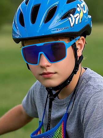 1PC Boys And Girls 4-8 Years Old One-Piece Colorful Square Frame Fashion Glasses Suitable For Outdoor Sports, Clothing Matching, And Holiday Gifts