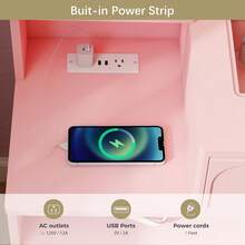 47.5" Big Modern Vanity  With Mirror And Lights, Fluted Makeup Vanity With Glass Top, Vanity Desk With 2 Drawers & Glass Cabinet, Wood Vanity With Storage Cabinet,3 Lighting Modes For Bedroom,Gift For Girls Women - Xem 7