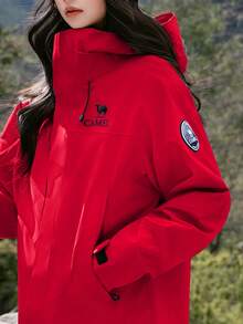 CAMEL CROWN Men's Outdoor Shell Jacket Autumn/Winter Champion: Kai Jia ICON Goose Down Liner Shell Jacket Three-In-One Waterproof Outerwear - Dazzling Red - View 3