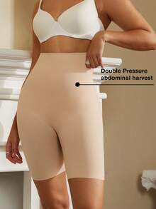 女士塑身连体衣，收腹、收腰、提臀，微雕设计，无缝加厚臀部，打造自然提臀效果，女士塑身裤 - 杏色 - 查看 6