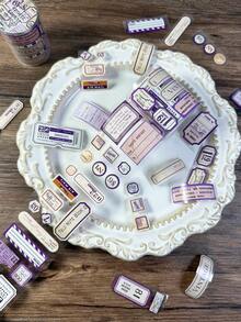 1卷复古风格PET胶带，适用于剪贴簿、DIY装饰、手账、杂志、相册等。 - 彩色 - 查看 15