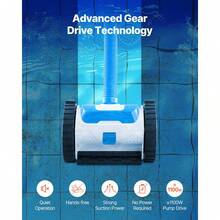 Suction Pool Cleaner, Automatic Pool Vacuum Cleaner, Suction Side Automatic Pool Cleaner, Suction Vacuum Pool Sweeper With 2 Wheels, For In-Ground Pool And Above-Ground Pool Up To 20 X 40 Ft - Blue - View 3