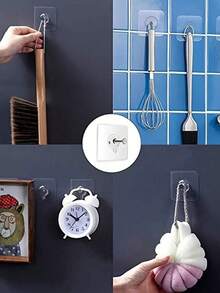 5/10 Stücke Spurlose Haken, Klebehaken für die Wand, ohne Nagel Wandmontage, für Bilderrahmen & Gemälde, Hochzeitsfotos, Wandmontage, Nagel-freie, nicht markierende Fotorahmen, Aufkleber Hängeregal Wanddekoration Haken, selbstklebende Schraubenpatch Aufkleber Malerei Haken - Verschiedenfarbig - Übersicht 6