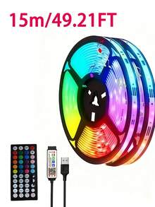 1-20M Smart LED Strip Lights With Wireless IR Remote Control, Color Changing & Music Sync Via App/Remote, USB Powered, Ideal For TV Backlight, Bedroom Ambiance, Party Decor, And Perfect Gift For Halloween, Christmas, Birthday - Color Light - View 14