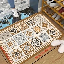 1 件家居装饰防滑、防油厨房垫，波西米亚瓷砖图案 - 矩形、防水、易清洁地毯，适用于客厅、卧室、走廊、浴室、洗衣房 - 涤纶地毯，适用于室内外家居装饰 - FUCFD105 - 查看 14