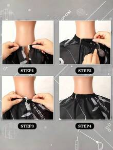 Professional Salon Haircutting Cape, Easy To Clean Salon Apron With Neck Duster Brush, Adjustable Neck Strap, Creative Hairstyling Gown, Anti-Static Non-Stick Hair Styling Cape, Suitable For All Hairstylists - Multicolor - View 5