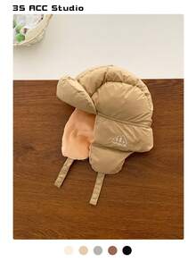 简约纯色乌沙卡帽,带保暖内衬,轻便保暖,男士飞行帽,户外骑行休闲多功能加厚护耳帽,带围巾,防风加厚护耳系带帽,适合骑行、滑雪等冬季运动。 - 彩色 - 查看 13