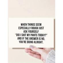 1 Pc Funny Encouragement Birthday Card With Fun Humorous Motivational Design For Family Partners Friends Colleagues Perfect For Birthday Card Gift Card Greeting Card Thank You Card Christmas Card Wedding Party Graduation Party Any Occasion With Randomly Colored Envelopes - Nhiều màu - Xem 3