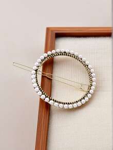 1pc Elegant Round Zinc Alloy Snap Hair Clip,Gifts,Travel,Gifts For Women,Hair Stuff,Stocking Stuffers,Stocking Stuffers,Stocking Fillers,Stocking Stuffers For Women,Stocking Fillers Women,Christmas Gifts,Gifts,Christmas Stocking Fillers,Gifts For Women,Gift,Christmas Gift,Stocking Stuffers For Adults,Stocking Fillers For Adult,Hair Stuff,Women's Accessories,Stocking Stuffer,Coming-Of-Age Hair Accessory,Christmas Hair Accessories,Gift Ideas For Women,Beauty Stocking Fillers,Christmas Gifts For Women, Head Accessories - Multicolor - View 4