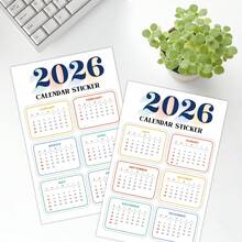 2 Sheets Simple 2026 Calendar Planner Stickers - Monthly Index Tabs, 12 Mini Monthly Tabs, Adhesive Divider Index Labels For Journals, Notebooks & Schedule Date Planning - Multicolor - View 5