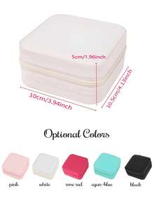 1pc Personalized Jewelry Box, Can Customize Name Content, Can Choose Flower Of The Month, Birthday Gift Customized Jewelry Box, Bridesmaid Jewelry Box, Gift For Girlfriend, Travel Jewelry Box, Customized Name Jewelry Box