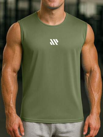 Camiseta sin mangas deportiva todo uso para hombres, de diseño minimalista, versátil y fácil de usar, con tela transpirable adecuada para correr al aire libre, gimnasio interior o transporte urbano, se adapta a diversas necesidades de estilo