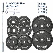 Shark Power Gear 100kg Set Cast Iron Plate With 4ft Barbell - 100kg Set Cast Iron Plate with 4ft Barbell - View 1