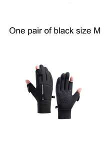 男女通用冬季防风触屏手套，带拉链和透气网布面料。保暖手套内衬柔软厚实，兼容触屏设备，防风、防水、透气。适合滑雪、跑步、钓鱼、高尔夫、骑行、摩托车骑行等户外活动。户外骑行装备。 - 彩色 - 查看 13