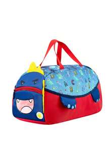 1个便携式旅行包，印有可爱的卡通独角兽/兔子/蛋糕/鲨鱼/恐龙等新颖造型。大容量、轻便耐磨的单肩斜挎包，配有舒适宽肩带，肩带长度可调节，满足基本收纳需求，适合旅行、户外活动、露营等场合，也适合万圣节、感恩节、圣诞节等节日。