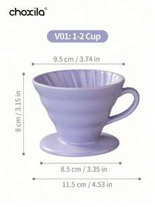 choxila 1 cái phễu pha cà phê gốm V01/V02, bộ lọc cà phê rót thủ công, cốc lọc cà phê dùng chung, phễu pha cà phê hình nón tái sử dụng, phụ kiện cà phê, đồ dùng học tập - Cốc lọc - Xem 14