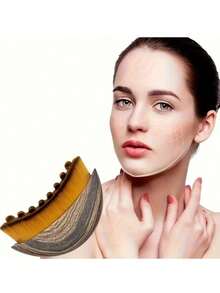 1/2pcs Lymphatic Contouring Face & Body Brush, Facial Lymphatic Drainage Massage Tool, Dry Brushing Face Brush, Chin Contouring Shaper - Multicolor - View 7
