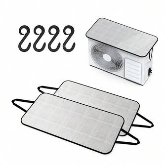 All-Weather Outdoor Air Conditioner Cover - Sun, Rain And Snow Proof Cover, AC Outdoor Unit Heat Insulation Pad, Dust-Proof, Suitable For Patio, Outdoor Unit Cover, Easy Installation, Fit For Central Air Conditioner Unit Protection