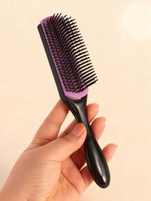 1支九排梳，卷发梳，九排造型梳，用于造型、抚平长发和打造卷发造型 - 男士适用（黑色、红色、粉色和紫色），发梳，梳子，美发工具，美发产品和配件，适用于理发店、美容院、返校季、旅行度假必备，美发配件，梳子，边缘梳，解结梳，梳子，后梳，发梳，边缘梳，发梳，解结梳，美发工具，美发用品，护发，卷发梳，理发师，美发设备，发型，美发，发梳，后梳，造型梳，卷发梳，边缘梳，发梳，梳发，发梳套装，梳发，卷发梳，解结梳，女士发梳，头发，旅行，美发产品，美发工具，美发用品，理发师，理发师配件，理发店，美发设备 - 彩色 - 查看 5