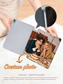 A Creative, Customisable Tablet Case Featuring Lettering And Text Patterns, Supporting Personalised Image Customisation On A Leather Cover. Compatible With IPad Pro 11-Inch, 9th-Generation 10.2-Inch, Air 4th/5th-Generation 10.9-Inch And Pro 9.7-Inch Models, Galaxy Tab S7/S8 11-Inch, And Tab A7 Lite 8.7-Inch. - Multicolor - View 5