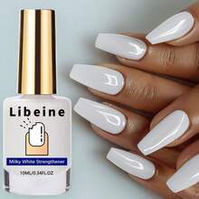 10毫升 Libeine 牛奶白指甲强化剂，持久亮泽，自然速干，滋养健康指甲