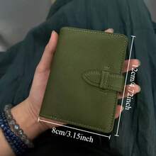 1pc M5 Mini Green Portable Pocket Notebook, Minimalist Design, Pocket Size, 40 Blank Pages, Suitable For Meeting Notes, Office Records, Study Notes, Refillable Inner Pages, Hard Cover, School Supplies, Back To School Season - Multicolor - View 3