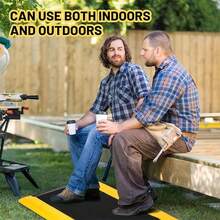 Tapete Antifatiga Anti-derrapante Industriales De 120*60 Cm,Alfombrillas antifatiga industriales, resistentes de grado comercial con placa de diamante de vinilo antideslizante, ergonómica, de pie, color negro con borde - Negro - Ver 6