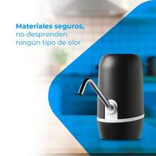 NK Dispensador de Agua - Dispensador Automático, Carga USB, Dosificador de Acero, sin BPA, Agua Fría, 1200mAh, Transportable, para Garrafas y Botellas 1.5L, 5.7L, 10L, 11.3L, 15L, 18.9L - Color Negro - Negro - Ver 4