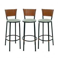 reed space Kit Of 3 High Kitchen Stools, Countertop, Gourmet Area, Home Decor - 米色 - 查看 1