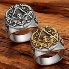 MONALLY 1 件 18K 镀金不锈钢鹰男士戒指，适合派对、宴会和夜总会珠宝礼物 - 戒指 - 查看 15