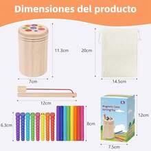 OYANIA 6 en 1 Juguetes Montessori Secuenciación de Cuentas,Clasificación y Apilamiento,Juego de Forma para Educativos,Juego de Pescar para Niños,Juguetes Divertidos para Bebes Digital(Versión Pesca) - D - Ver 4