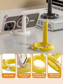 1 chiếc giá đỡ điện thoại hình gấu dễ thương, dùng để trang trí, tương thích với điện thoại thông minh và máy tính bảng, thích hợp để bàn làm việc, đầu giường, phòng khách, phòng học, phòng ngủ, làm quà tặng. - Kiểu mèo - Xem 11