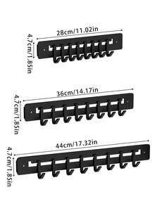 1个厨房挂钩，免钻孔多功能家用支架，壁挂式厨房用具收纳架，壁挂式收纳架，勺子，铲子，小锅，抹布，锅盖收纳架，现代家用和商用厨房收纳架。 - 彩色 - 查看 2