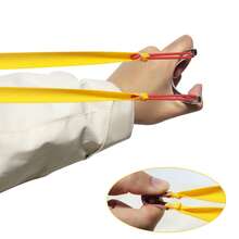 4/6pcs Outdoor Hunting Slingshot Accessories, Ear Hanging Rubber Bands, New Slingshot Rubber Bands, High Quality Durable Hunting Gear - Yellow - View 3