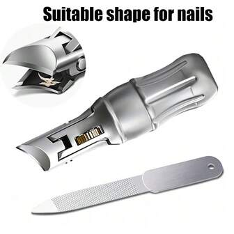 2个装，便携式新款可乐造型指甲钳，带加厚指甲槽，专业指甲钳，开口大，斜角设计，适合各种指甲形状