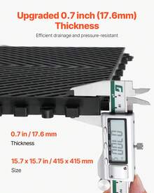 Parking Pad - 15,7 * 15,7 pouces noir 24 pièces 0,75 pouces - Voir 3