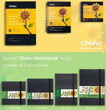 Ohuhu Marker Pads Art Sketchbook - 8.9" X 8.3" Portable Square Size -120 Lb/200 Gsm Drawing Papers - 60 Sheets/120 Pages - Spiral Bound Sketch Drawing Book For Alcohol Markers Christmas Gift - 8,9" x 8,3" - Xem 6