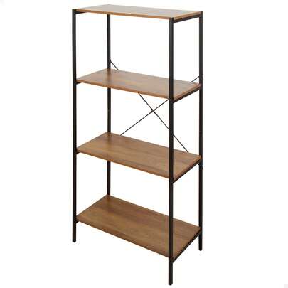 Max Home Etagère bois et acier 4 étagères 60x28x126 cm