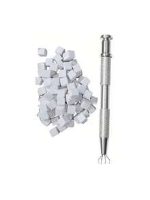 1pc/50pcs/100pcs 1cm Mini Nail Stamper, Soft Sponge Gradient Color Nail Sponge, Replaceable Mini Sponge Blocks, Stamping Tool For Nail Art DIY - White - View 12