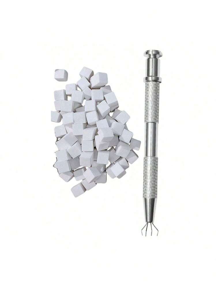 1個/50個/100個 1cm ミニネイルスタンパー、ソフトスポンジ グラデーションカラー ネイルスポンジ、交換可能ミニスポンジブロック、ネイルアートDIYスタンピングツール - ホワイト - 見る 12